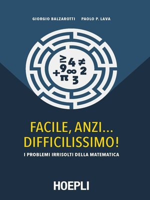 cover image of Facile, anzi... difficilissimo
